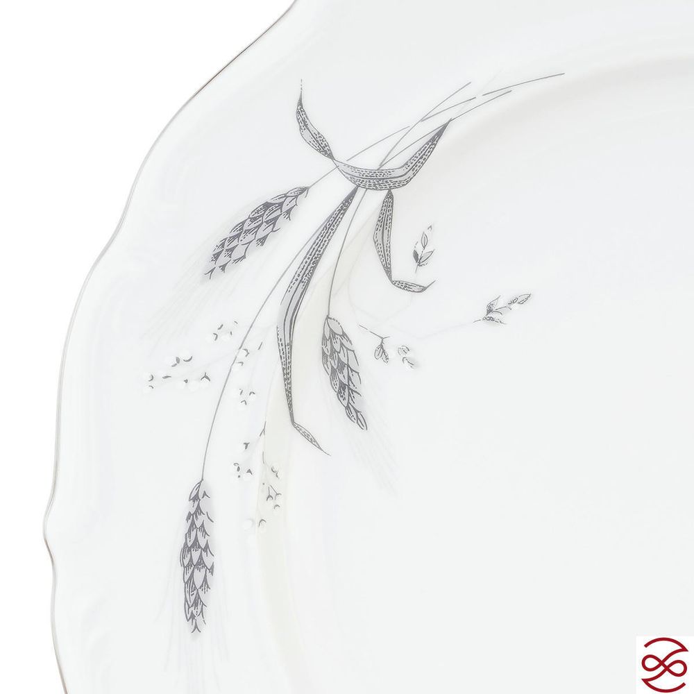 Блюдо круглое 32 см Repast Серебряные колосья