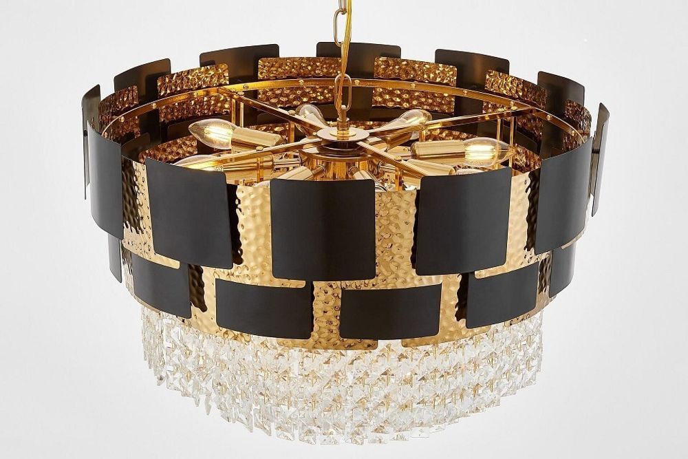 Подвесная люстра LUMINA DECO MOLINA LDP 7045-600 BK+GD