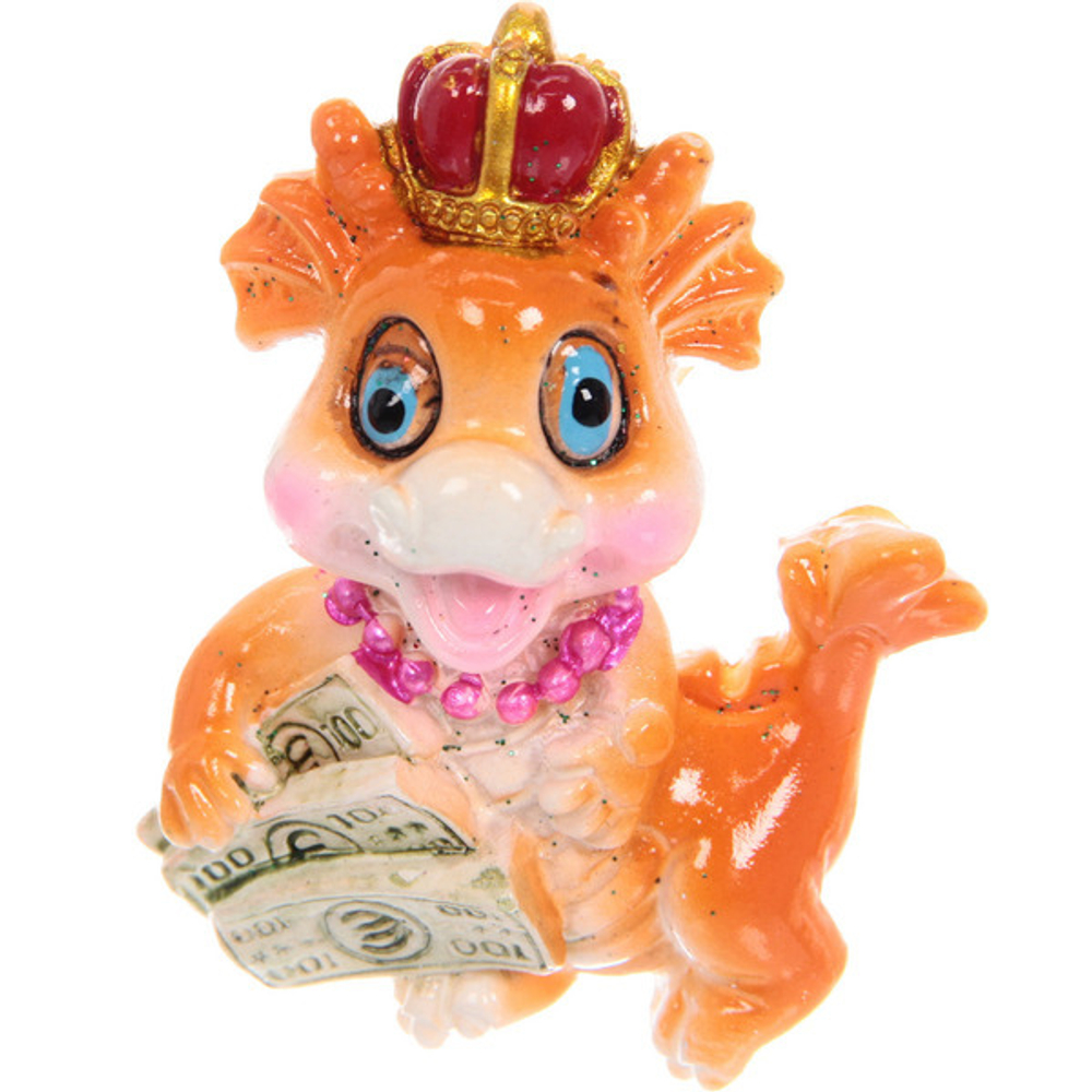 Магнит «Дракоша в короне» 6,5*5 см, микс