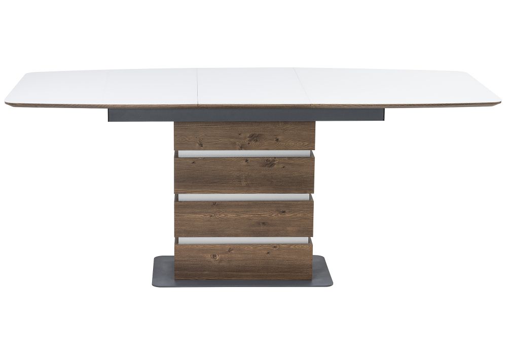 Стол на тумбе Фернан 140(180)х80х76 орех кантри / белый