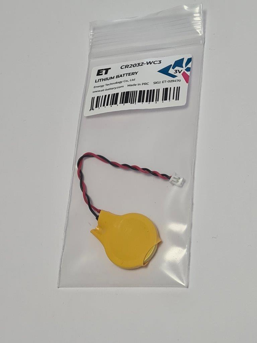 Элемент питания ET CR2032-WC3 PK1
