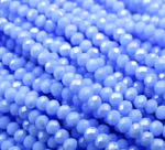 БН017ДС23 Хрустальные бусины "рондель", цвет: сиренево-голубой AB непрозрачный, 2х3 мм, 95-100 шт.
