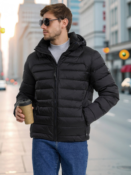 Куртка еврозима чёрная С23-2095