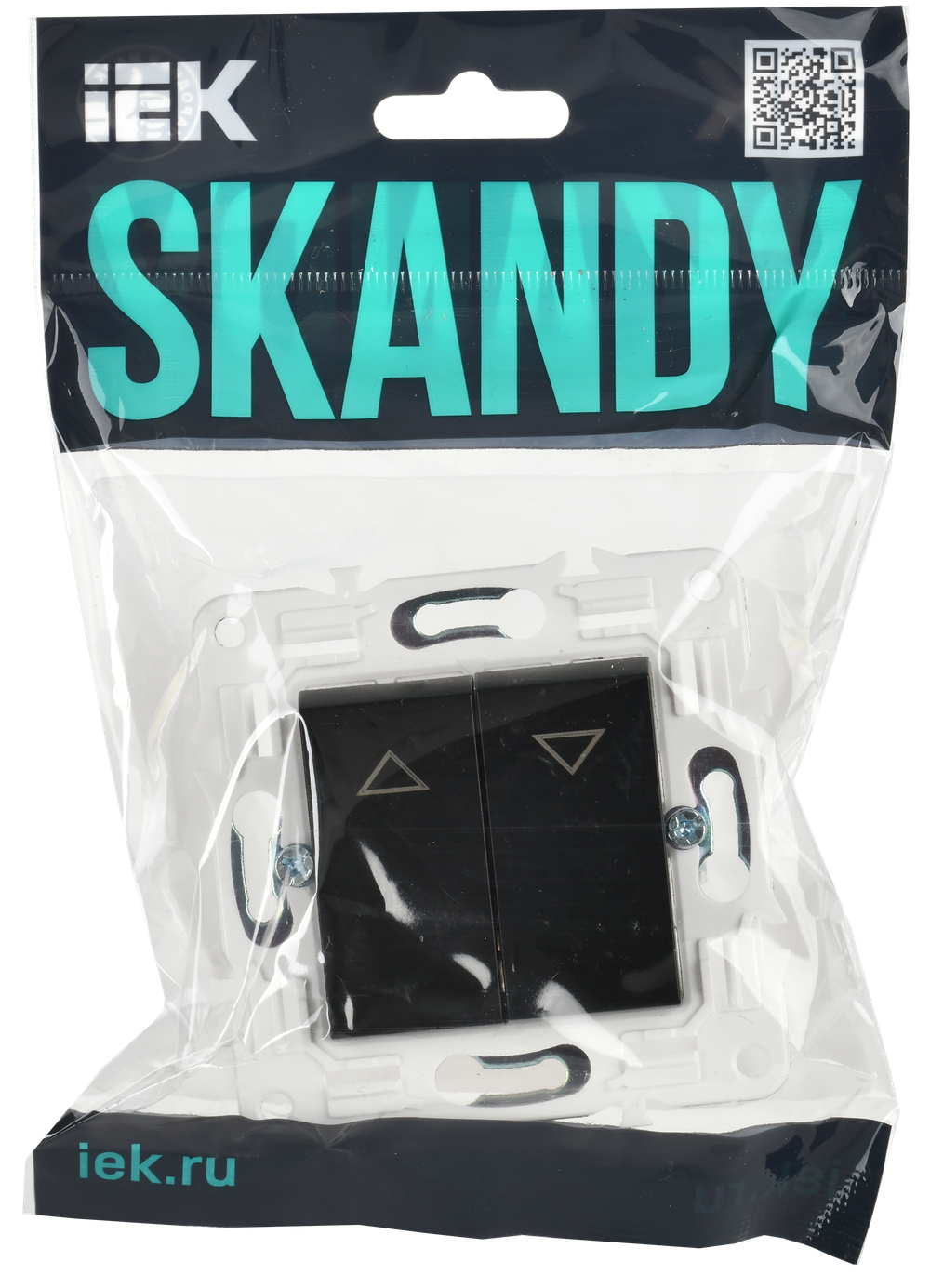 SKANDY Выключатель жалюзи 10А SK-V12Bl черный IEK
