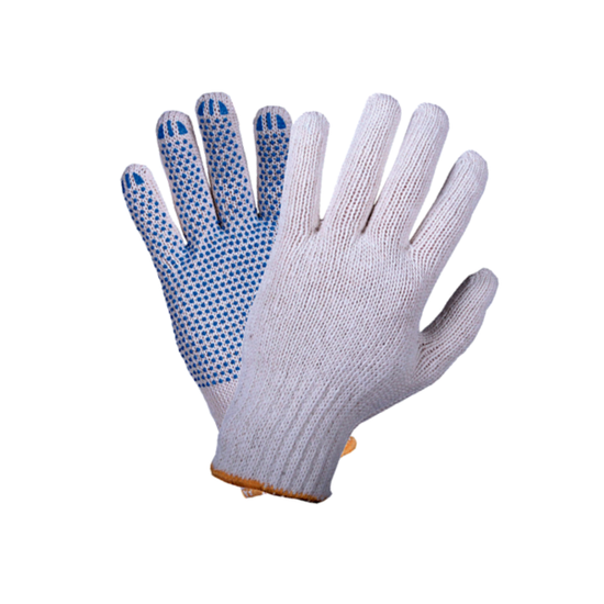 Перчатки х/б с ПВХ 6-ти нитка