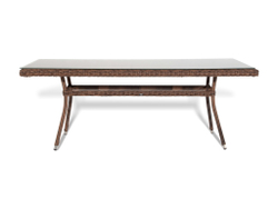 "Латте" плетеный стол из искусственного ротанга 200х90см, цвет коричневый