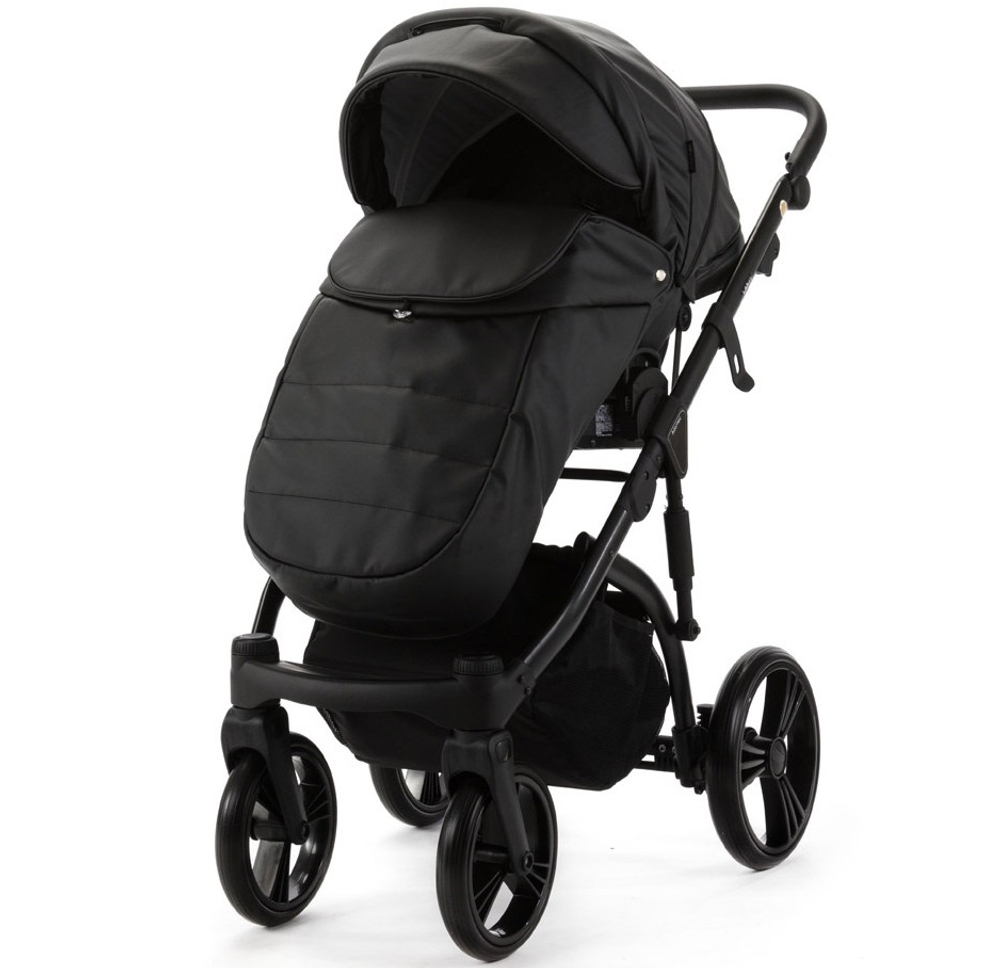 Детская коляска Adamex Lanti Deluxe 3 в 1 LN-SA2 (ЧЕРНАЯ КОЖА)
