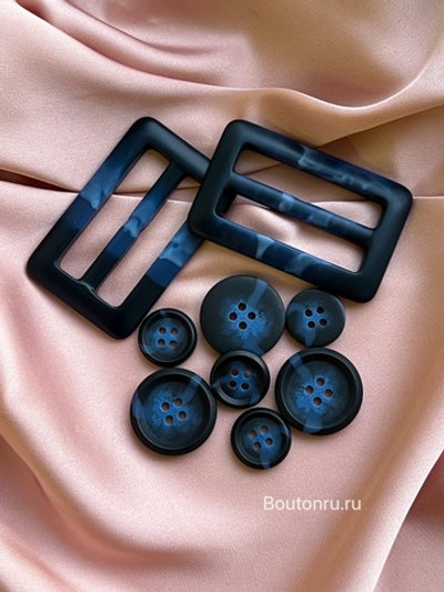 Пуговицы синие на прокол