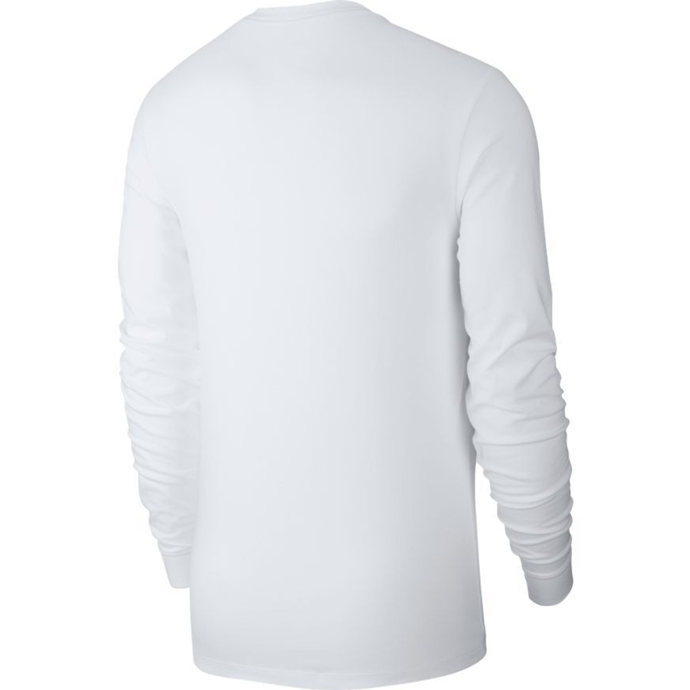 Мужская теннисная футболка с длинным рукавом Nike Sportswear Club Tee LS - white/black