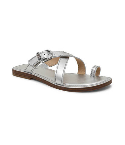 Кожаные вьетнамки ASHTON Michael Kors - серебряный(40S4ATFS1M)