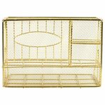 Органайзер для косметики и мелочей металлический 4 секции, MONTE VITA, 160х240х150 мм, золото, 272479