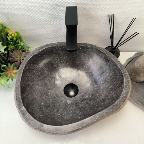 Раковина из речного камня RS-63569 (44*37*15) 0122