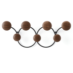 Вешалка настенная dotsy, черная/орех