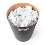 Корзина для мусора woodrow, 7,5 л, темно-серая