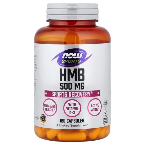 NOW Foods, Sports, HMB с витамином D3, 120 капсул (500 мг в 1 капсуле)