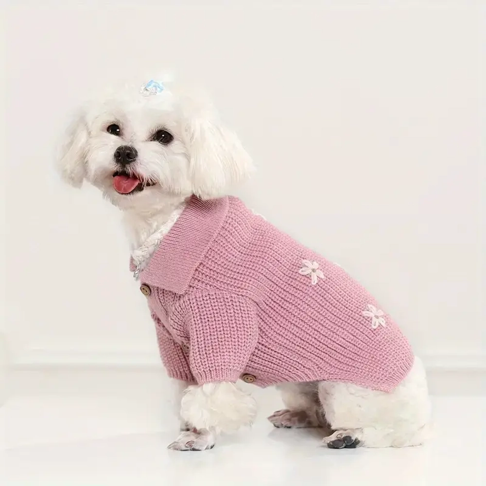 Вязаный свитер для собак и кошек