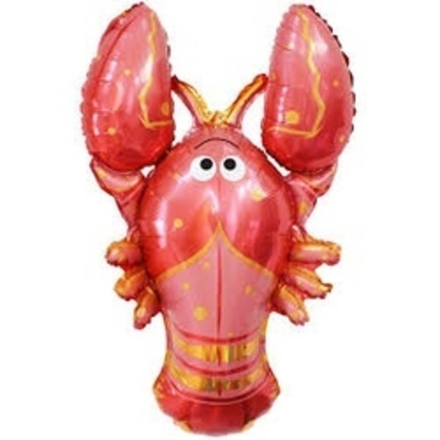 Шар (39"/99 см) Фигура, Лобстер, Розовый 1 шт.