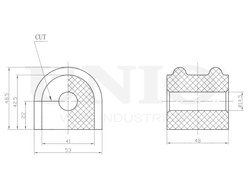 Втулка заднего стабилизатора UNIO RMP-10098