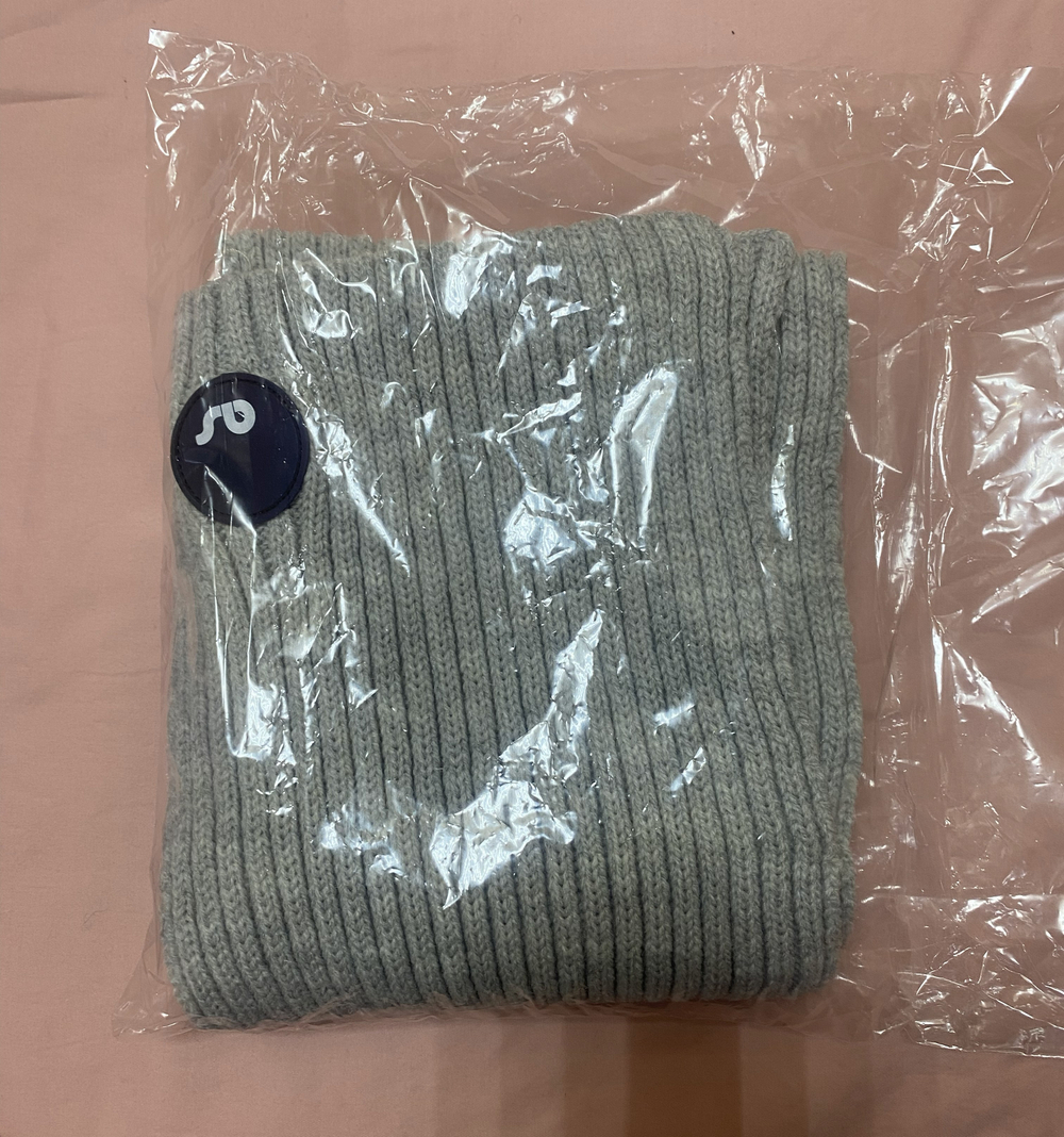 Шарф детский "Comon" размер 17-170 см, 50% шерсть, цвет светло-серый