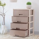 Комод 4-х секционный "Колорит" широкий (бежевый)