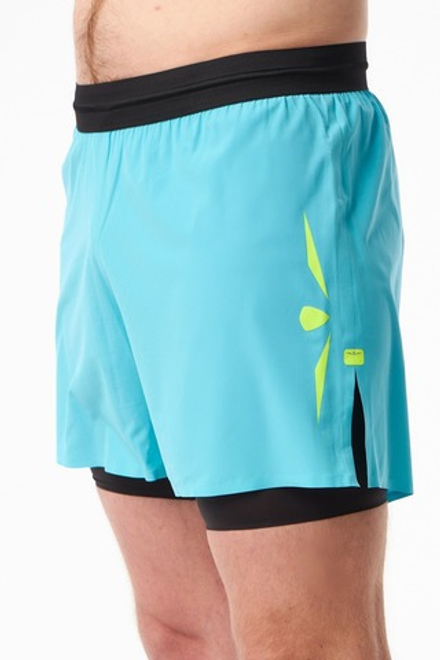 ШОРТЫ МУЖСКИЕ SPEED AERO 5 ELEVATE 2IN1 SHORT | SKYBLUE YELLOW