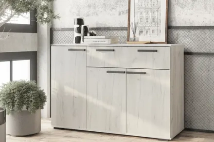 Комод Стандарт-4 NEW дуб крафт белый