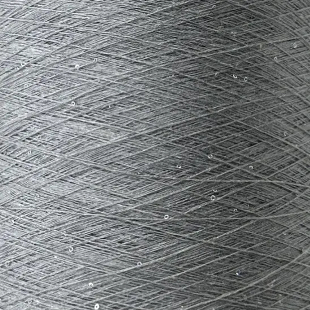 TRANSFORMARE ; 50% кашемир, 50% PVA, нанопайетки 1мм; 2500м/100гр; col. 026, цвет: серый с серебристыми пайетками; S301