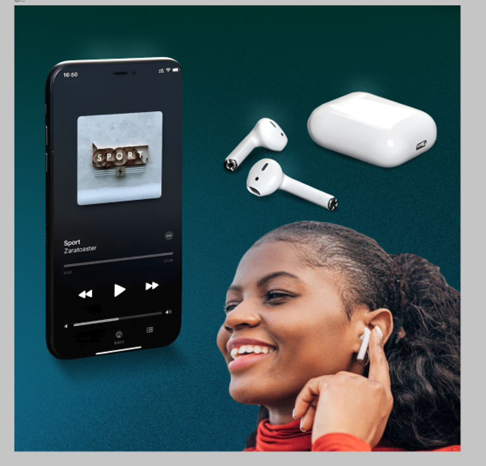 Наушники беспроводные / AIR 2 для iOS / Android / Bluetooth 5.0 / беспроводные блютуз наушники / tws для android / Ios