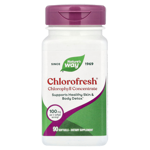 Nature's Way, Chlorofresh®, концентрат хлорофилла, 90 капсул (50 мг в 1 капсуле)