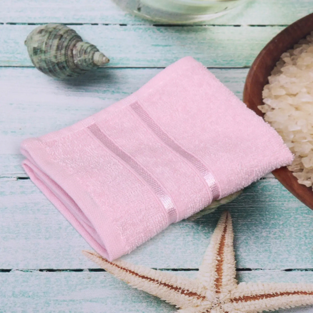 Полотенце махровое 30*30см «LUNA» цвет светло-розовый 10100 плотность 360гр/м2