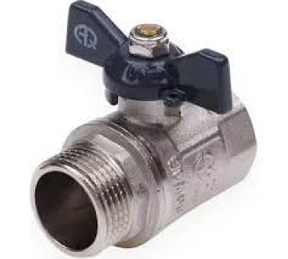 Кран шаровый 1/2 н-н бабочка Aqualink
