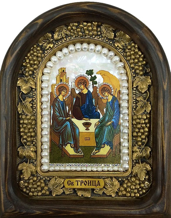 Икона Святая троица бисер