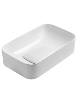 Раковина накладная (глянцевая белая) WeltWasser WW ELBACH 78575-70 GL-WT 705x350x150