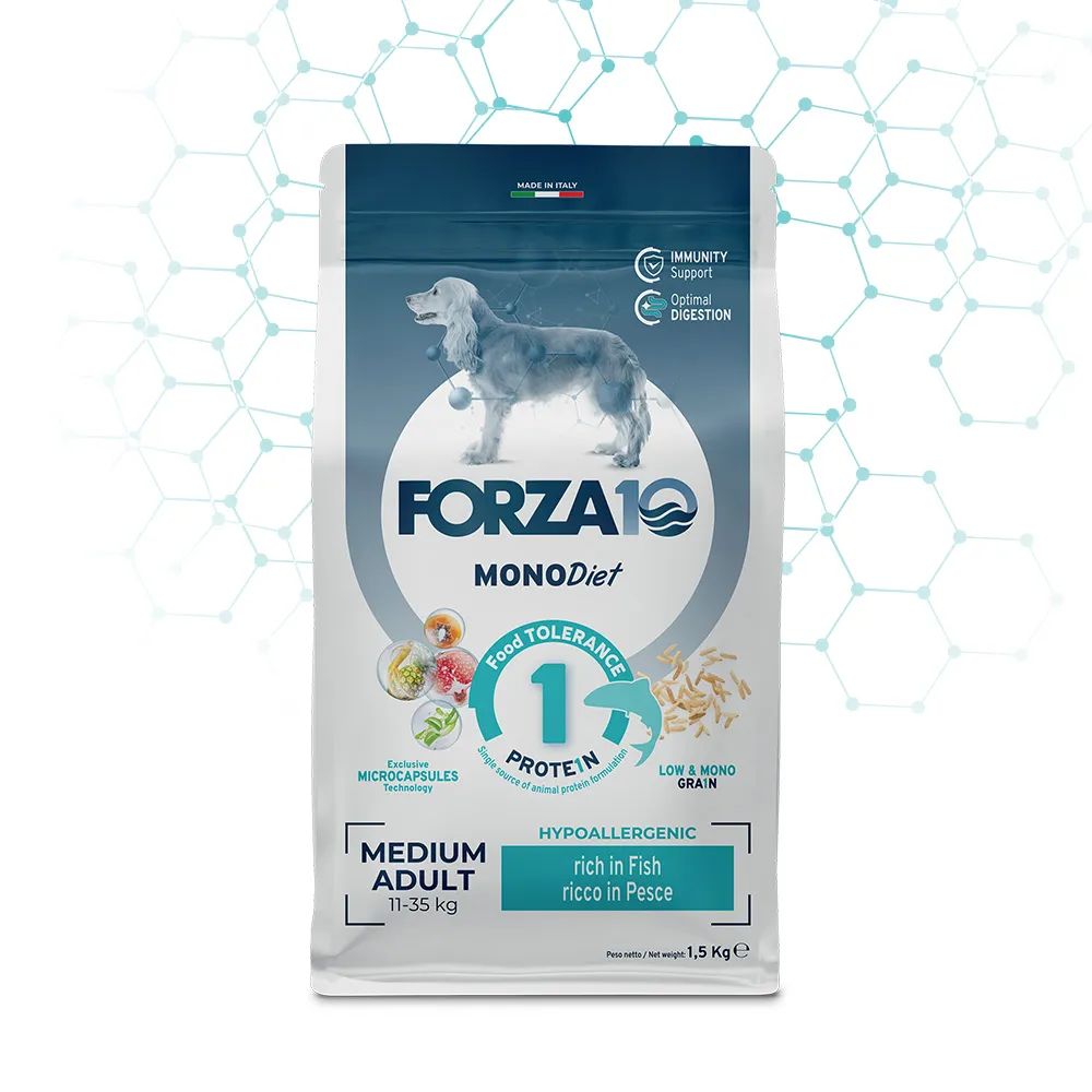Сухой корм Forza 10 Medium Diet Pesce для собак средних пород гипоаллергенный с рыбой