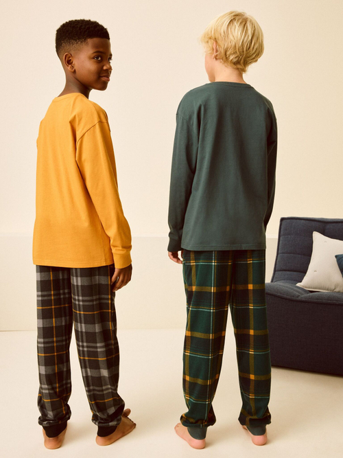 Пижама для мальчика Next B71-593, 2 шт., Светло-оранжевый, Темно-зеленый