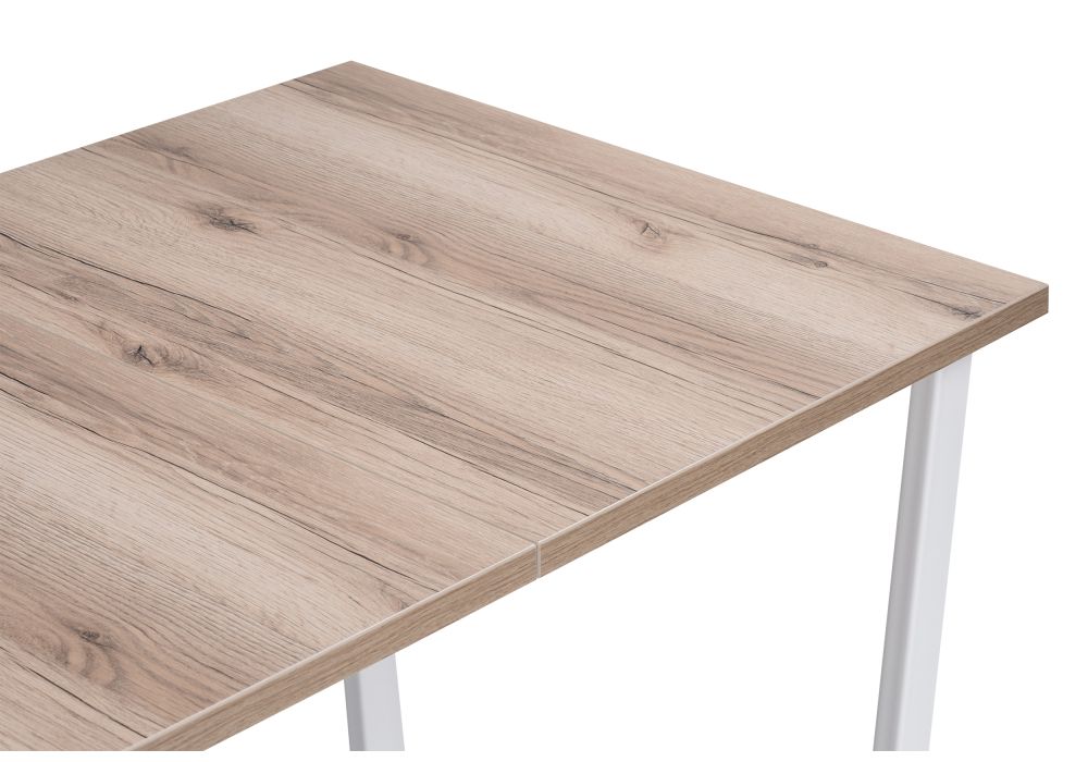 Стол раскладной Лота Лофт 120(160)х75х75 25 мм дуб делано светлый / матовый белый