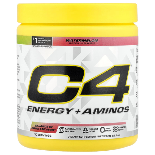 C4 / Cellucor, C4® Energy + Aminos, со вкусом арбуза, 246 г (8,7 унции)