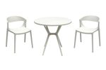 Набор мебели Stepp ЕВОК (2стула ЕВОК бел+стол ТЕОРИ белый)