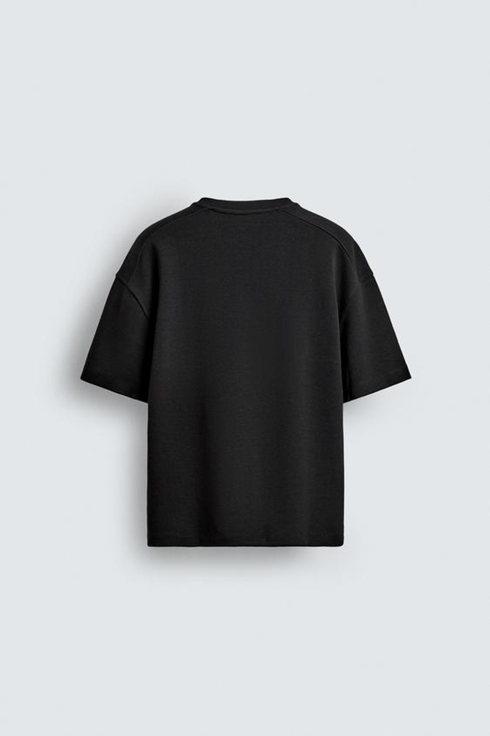 ZARA ТОЛСТОВКА RELAXED FIT ИЗ ИНТЕРЛОКА, ЧЕРНЫЙ