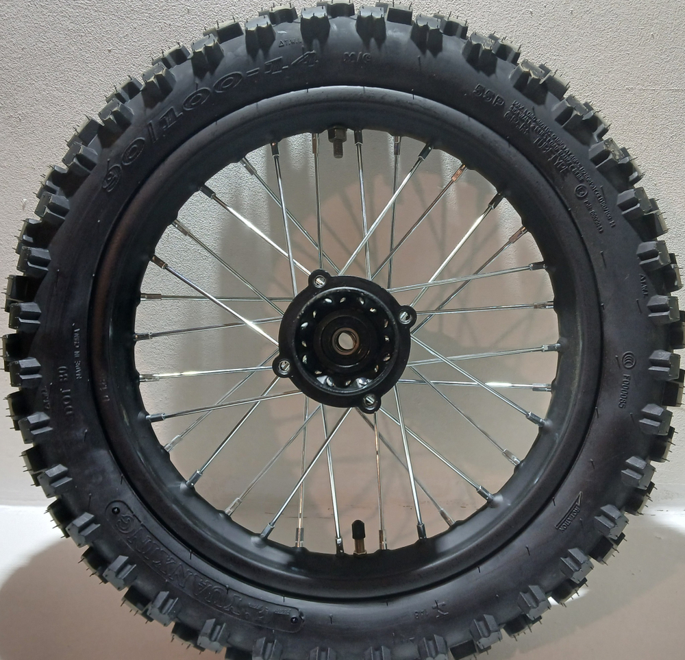 Колесо заднее в сборе 90/100-14" Питбайк Motoland GS Motors S12