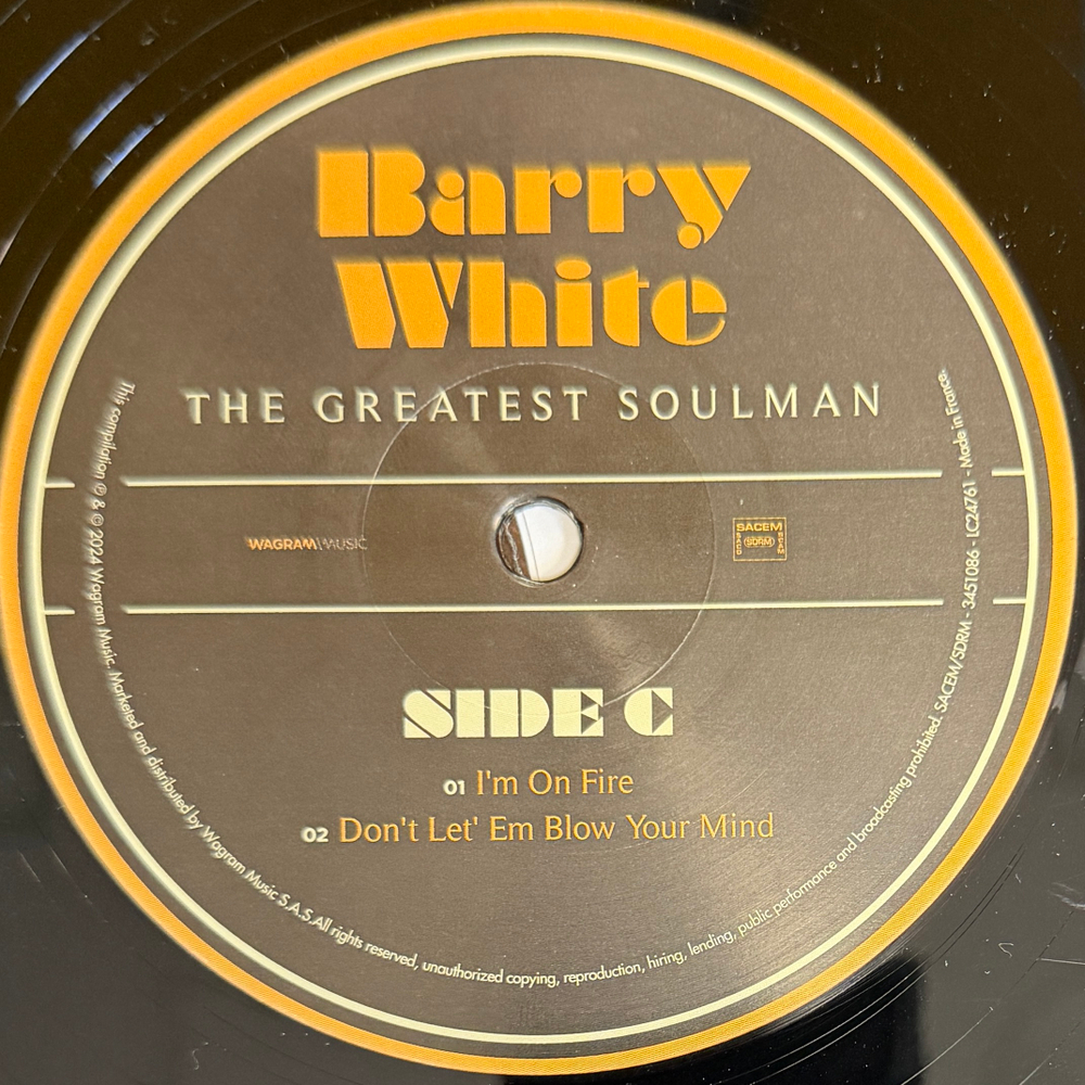 Barry White ‎– The Greatest Soulman (Франция 2024г.)