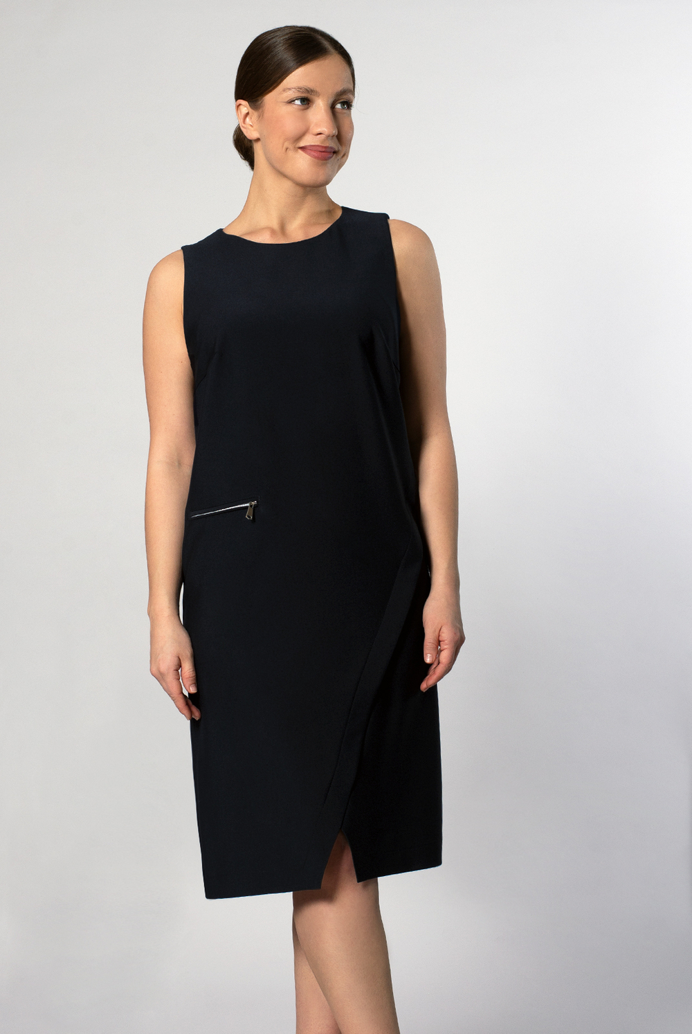 Офисный сарафан 1637А, черный #70Ч081637А