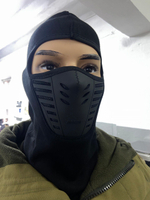 Балаклава текстильная утеплённая с маской чёрный