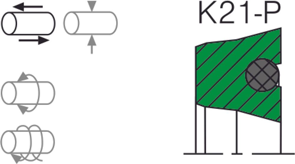 Уплотнение поршня K21-P аналог аксиос Aksios