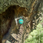 Кольцо КОРОНА АЖУР-5, серебро/бирюза