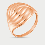 Женское кольцо из розового золота 585 пробы без вставок (арт. Кд4084)