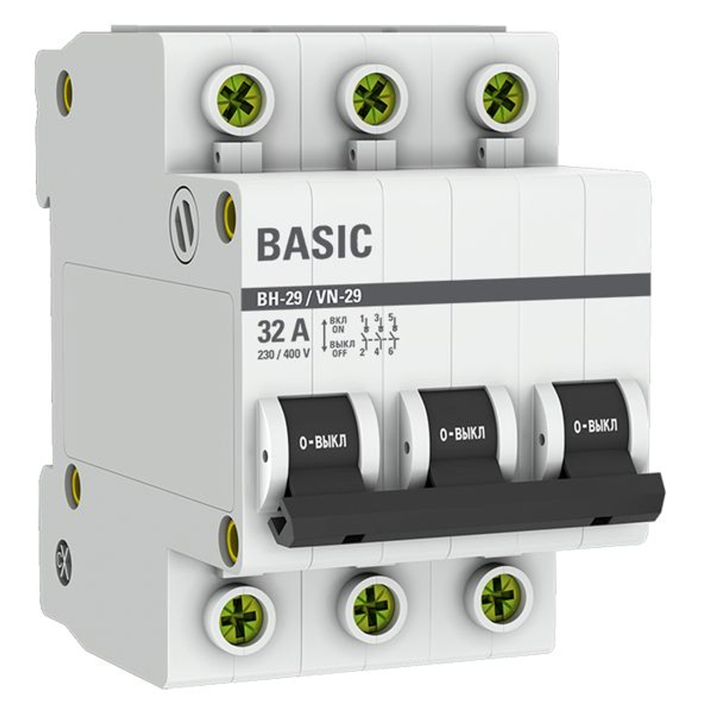 Выключатель нагрузки ВН-29 3P 32А BASIC