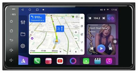 Магнитола для Toyota 200х100мм - FarCar BM071 экран 7" на Android 14, ТОП процессор, 4+32Гб, CarPlay, 4G SIM-слот