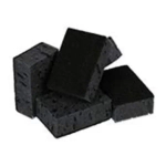 Губка для мытья посуды 9,5*6,5*3,5 см 5 шт черные Tutto/40