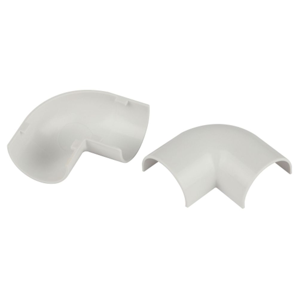 Поворот ЭРА T-90-KK-20-12-FW на 90 градусов для полукруглого кабель-канала белый 20х12мм 2шт/комплект